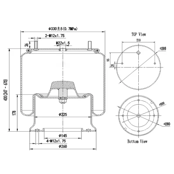 SAF Truck Air Spring 3.229.2231.00